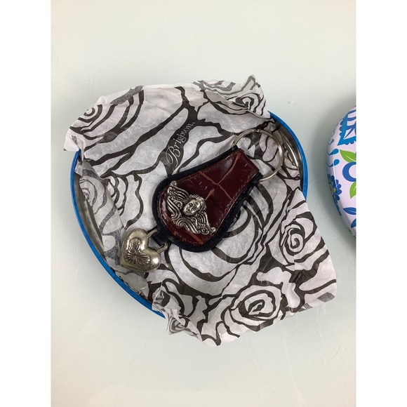 Brighton Heart and Angel Leather Keychain in presentation box EUC - Picture 2 of 12